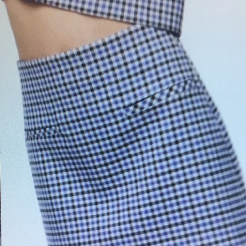 Stylish Blue Checkered Women's Skirt